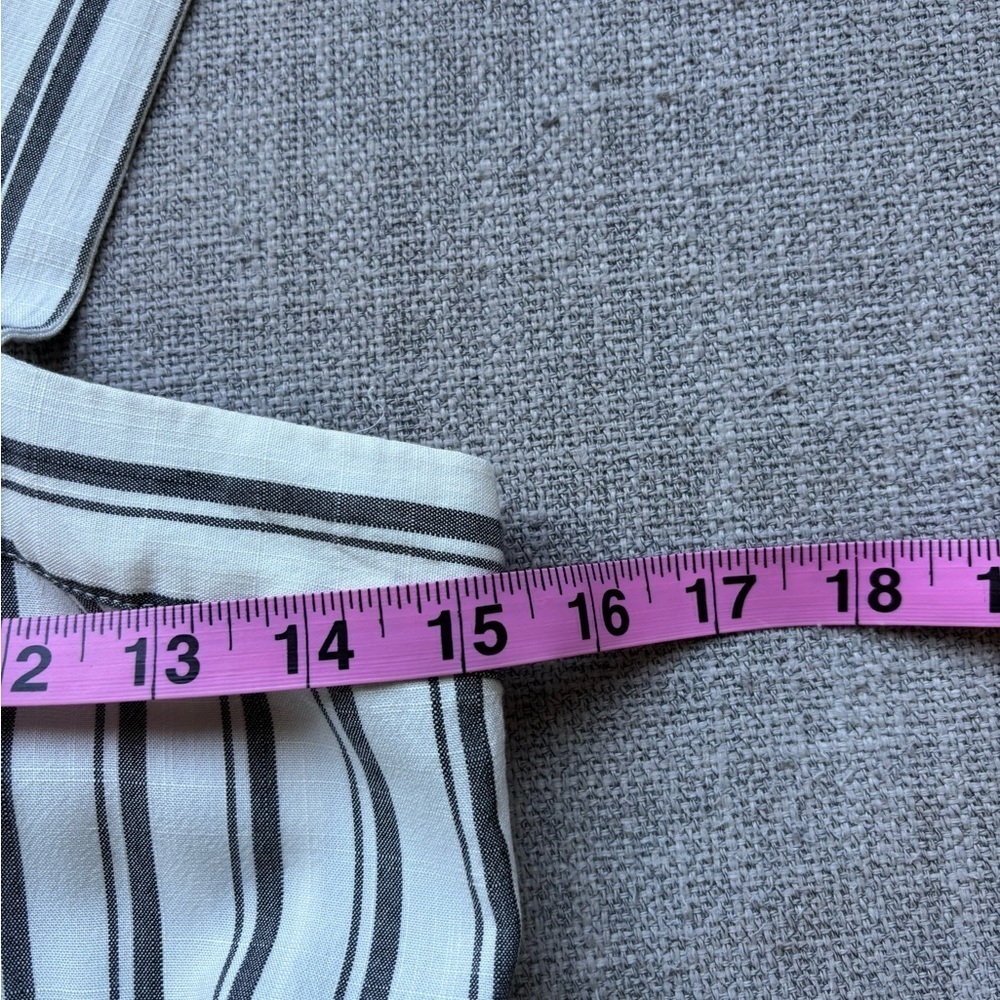 Marine Layer Sleeveless Jumpsuit in navy black stripes Size Medium - Picture 6 of 8